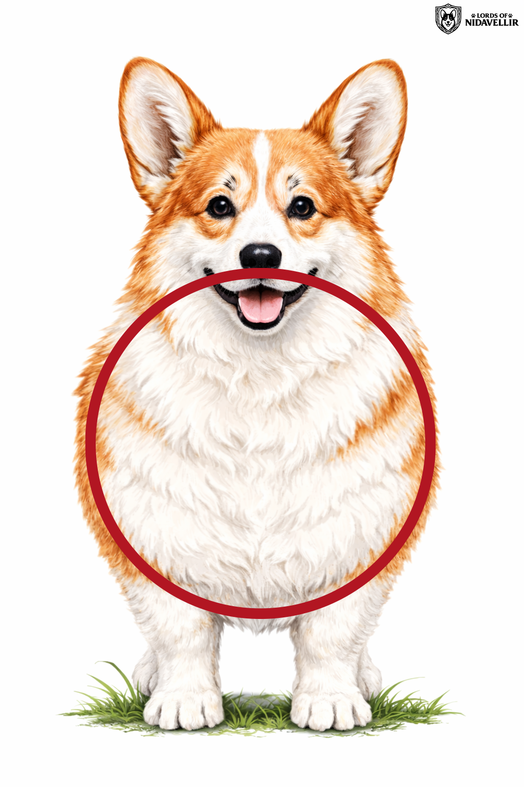 Okrągła klatka piersiowa u Welsh Corgi Pembroke